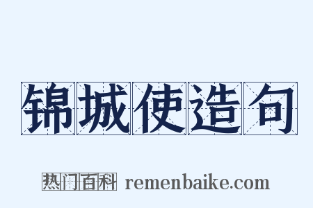 锦城使造句是什么意思的图片